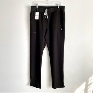 FIGS Women’s Black Yola Yoga Waistband-Tall Skinny Scrub Pants-Size Large-Tall